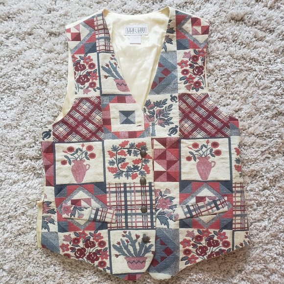Vintage Tapestry Patchwork Vest - Picture 10 of 10